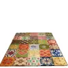 Alfombrillas Retro Americanas para Entrada de Casa Son Lavables, Fáciles de Cuidar, Resistentes al Desgaste y a las Manchas Alfombrillas de Cristal Terciopelo para Puerta de Entrada