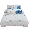 Conjunto de Tres Piezas de Algodón Puro con Estampado de Dibujos Animados, Conjunto de Cuatro Piezas de Waffle 100% Algodón Amigable con la Piel Disney, Ropa de Cama para Estudiantes Adecuada para Todas las Estaciones
