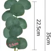 Amazon Hojas de Eucalipto Artificiales Tallo Falso Eucalipto Dólar Plateado Planta Verde Boda Ramo de Novia Arreglo Floral Decoración del Hogar