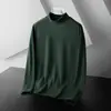 280g Terciopelo AlemánOtoño/Invierno Doble Cara Cepillado Terciopelo Cuello Alto Manga Larga para Hombre Caliente Capa Base Ropa de Otoño Camiseta Interior