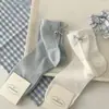 Calcetines Estilo Ballet Lolita, Delgados Blancos Estilo Verano, Nueva Tendencia Primavera/Verano 2026, Sensación Fresca, Estilo Chica Joven, Moño en el Talón, JK