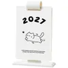 Proyecto Cultural y Creativo Gato Lindo Año 2027 Año de la Oveja Calendario de Registro de Escritorio de Dibujos Animados para Estudiantes de Alto Valor Adorno Pequeño