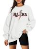 Comercio electrónico transfronterizo Amazon comercio exterior mamá estampado suéter oversize para mujer talla grande