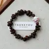 Pulsera de Grano de Café de Cerámica Jingdezhen, Refrescante y que no se decolora, Joyería de Alta Gama para Mujer, Accesorio Versátil de Nuevo Estilo Chino, Mayoreo