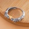 Chiba 2024 Nuevo Año del Dragón Tallado para Hombre Retro Personalizado Estilo Étnico Francés Antiguo Anillo Ssangyong de Plata Tailandesa Dominante