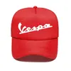 Serie de estampado de letras Vespa grupo de gorra de red de esponja estudiantes compran gorra de pico de pato impresión de LOGO personalizado moda hombres y mujeres