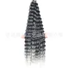 Perucas de Crochê Deep Wave para Tranças Sujas Transfronteiriças da África, Cabelo Trançado, Cachos Longos, Cachos Latino-Americanos, Extensões de Cabelo de Fibra Química