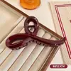Pinza para el pelo Ankora Placa Roja Pasador de Pelo Femenino Adulto Pinza de Tiburón Pasador de Pelo Tocado Pasador en la Parte Posterior de la Cabeza