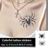 Estilo Quente Transfronteiriço Adesivo de Tatuagem de Aranha Negra Dominador High-Class Design Inovador para Mulheres Homens Braço Perna Longa Duração à Prova d'Água