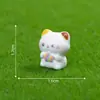 Micro Paisaje Creativo Lindo Gatito Calicó Figura Decoración DIY Accesorio Colgante Mini Adorno de Escritorio