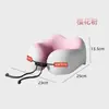 Almohada de Viaje para Cuello Espuma Viscoelástica Almohada en Forma de U Almohada para Dormir en Avión Almohada para Cuello Almohada de Soporte Cervical Almohada Portátil en Forma de U