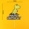 Decoraciones de Adornos para Pastel de Cumpleaños Casero de Dinosaurio Selva Tropical Fiesta de Horneado de Dinosaurios Decoración de Escena de Pastel Infantil