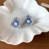 Brincos Medievais Vintage Agulha Prata Flor Diamante Pérola Brincos Estilo Palácio Retrô Luxo Acessível Brincos de Alta Qualidade