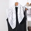 Bufanda Cuadrada de Lujo con Patrón de Espiga para Mujer, Bufanda de Seda Suave y Amigable con la Piel, Adecuada para Todas las Estaciones, Bufanda Decorativa Sencilla y Elegante para el Cuello y Chal