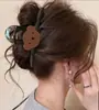 Elegante pinza para el pelo de tamaño grande para cabello grueso, pinza para el pelo simple nueva, pinza de tiburón para la parte posterior de la cabeza, accesorio para el pelo de cachorro de dibujos animados con galleta