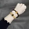 Venda Direta de Fábrica 2025 Rizhao Jinshan Pedra Olho de Tigre Cristal Amarelo Ágata de Círculo Duplo Pulseira de Contas para Mulheres Cristal Rosa
