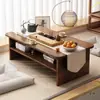 Conjunto de Três Mesas de Café Pequenas para Janelas de Canto, Mesas Simples para Casa, Mesas de Chão para Quarto, Mesas de Chá Pequenas Simples em Estilo Japonês Tatami