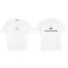 Camiseta Pesada Stone 260g com Estampa de Bússola com Logo, Caimento Solto, Estilo Tendência para Casal, Manga Curta, Unissex