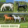 Escultura Simulada de Cavalo Branco Fibra de Vidro Modelo de Animal Grande para Parques Cênicos e Decoração de Gramado Externo