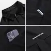 Camisa de Manga Corta con Diseño de Doble Bolsillo Personalizado para Hombre Estilo Retro Holgada Color Sólido Simple Moderna Marca Estilo Japonés