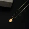Colar Pingente Cross-Border Europeu e Americano Aliexpress Não Desbota Luxo Leve com Toque de Alto Padrão, Corrente de Clavícula Elegante e Feita à Mão