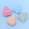 Esponja de Maquillaje de Rubycello con Forma de Corazón, Fabricación Personalizada de Fábrica, Doble Uso para Aplicación Seca y Húmeda, No Absorbe Polvo, con Patrón de Logo Impreso