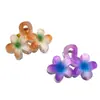 El Clip para el Cabello Doble de Frangipani Más Vendido de Amazon Clip para el Cabello con Flor de Gradiente de Caramelo Clip de Tiburón Femenino Accesorios para el Cabello Tocado