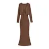 Vestido Longo Sexy de Verão com Cintura Marcada Emagrecedor Cauda de Peixe Bodycon com Alças Finas para Mulheres, Camisa com Proteção Solar, Blusa, Jaqueta, Slim Fit