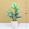 Flores Artificiais Transfronteiriças, Plantas Verdes Simuladas, Plantas de Folha em Vasos para Interior, Árvores Artificiais Decorativas Falsas, Folhas de Figo, Bonsai de Jaca