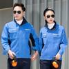 Roupa de Trabalho Primavera e Outono Terno Roupas para Construção de Edifícios Oficina Roupas para Reparo Automotivo Ferramentas de Manutenção Roupa de Seguro do Trabalho Logo Bordado