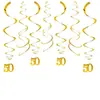 Decorações Espirais Penduradas com o Número 16º Aniversário Decorações Espirais Penduradas no Teto para Festa de Aniversário Decorações Espirais para Festa