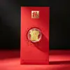 Año Nuevo del Cordero Pegatina Dorada para Teléfono Sobre Rojo Oro Puro 999 Regalo Compañero de Alta Gama Regalo de Reunión Anual de la Empresa Venta al por Mayor
