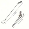 Pinza Plegable de Acero Inoxidable para Recoger Basura Transfronteriza, Herramienta de Recogida para el Hogar, Pinza de Saneamiento para Uso Sanitario