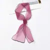 Corea del Sur pañuelo pequeño de organza para mujer, popular moda de primavera y verano, pañuelo versátil, pañuelo de protección solar de otoño, pañuelo de moda