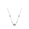 Diseño Nicho Arcoíris Círculo Luz Lujo Hombre Cintura Collar Mujer Lujo Ligero Moda Elegante Versátil Cadena Collar de Alta Gama