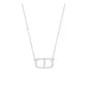 Collar con letra CD incrustado de diamantes diseño de nicho femenino sentido del diseño temperamento simple cadena de nariz de cerdo clavícula para amigas regalo de novia