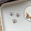 Acessórios de plástico com remendo de diamante de amor Saturno personalizado, sapatos com buraco, fivela de sapato de flor, capa de celular, acessórios de grampo de cabelo, material