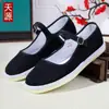 Zapatos bajos de algodón hechos a mano con hebilla de lanzamiento reciente, zapatos coloridos de abuela, zapatos de mamá, zapatos de tela de Pekín, zapatos planos blancos