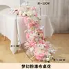 Cascata de Flores para Mesa de Aniversário Enfeites Flores de Mesa de Hotel Decoração de Flores Cascata de Rosas Flores Artificiais Floral Roxo Escuro