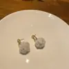 Brincos de bola de pelo novos para outono e inverno mulheres agulha de prata S925 liga clipe de orelha sem furos na orelha design de nicho da moda joias atacado