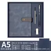 Caderno de negócios transfronteiriço personalizável com impressão de logotipo, fecho, alto valor estético, espessado, caderno de reunião de alta qualidade