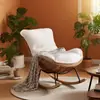 Sillón Sofá Perezoso Silla Sofá de Ratán para Balcón Silla Mecedora para Sala de Estar en Casa Silla Mecedora para Exteriores Producto Caliente Transfronterizo