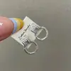 Pendientes de Aro Pequeños con Letra H de Moda y Sencillos con Aguja de Plata 925 con un Diseño Único de Lujo Ligero Super Brillante y Temperamento Versátil
