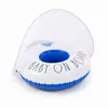 Asiento inflable para bebé con parasol, asiento para bebé con estampado simple en inglés, para uso en casa en la piscina para bebés y niños pequeños para jugar en el agua