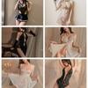 Lingerie Sexy OL Professor jk Uniforme de Dormir Puro Desejo Empregada Cheongsam Combinação Terno Geração Yurui X012