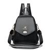 Mochila Transversal Tecida Feminina 2025 Nova Casual Grande Capacidade Bolsa Escolar Multifuncional Elegante Bolsa de Ombro Transversal