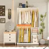 Armario de Acero de Gran Capacidad para Dormitorio del Hogar Nuevo Estilo 2026 Armario para Ropa Estilo Crema Almacenamiento Habitación Infantil Habitación de Alquiler Armario