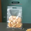 Sacos Transparente Auto-Suportes de Oito Lados com Fechamento Auto-Selante para Frutas Secas e Sementes Torradas, Sacos de Embalagem Selados à Prova de Umidade