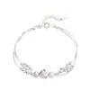 Pulseira de Prata de Lei S925 com Contas da Sorte Três Vidas para Mulheres, Novo Estilo Pulseira de Contas da Sorte Joia Leve de Luxo, Presente para Namorada, Presente de Feriado