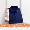 Camisa de invierno de estilo japonés con forro polar y manga larga para hombre, camisa negra sencilla, marca casual moderna, camisa cálida para papás de mediana edad